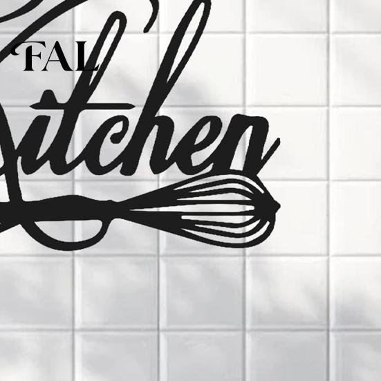Creative Kitchen Wall Graphics Minimalist Stickers, Waterproof PVC Decals with Handwritten Chef Hat Easy To Apply Decor And Egg Beater Design, Modern