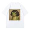Lustiger Frosch Grafikdruck Y2K T-Shirts Unisex Sommer Gothic Pop Lässige Mode Oberteile Unisex Harajuku Kurzarm-T-Shirts Jugendliche