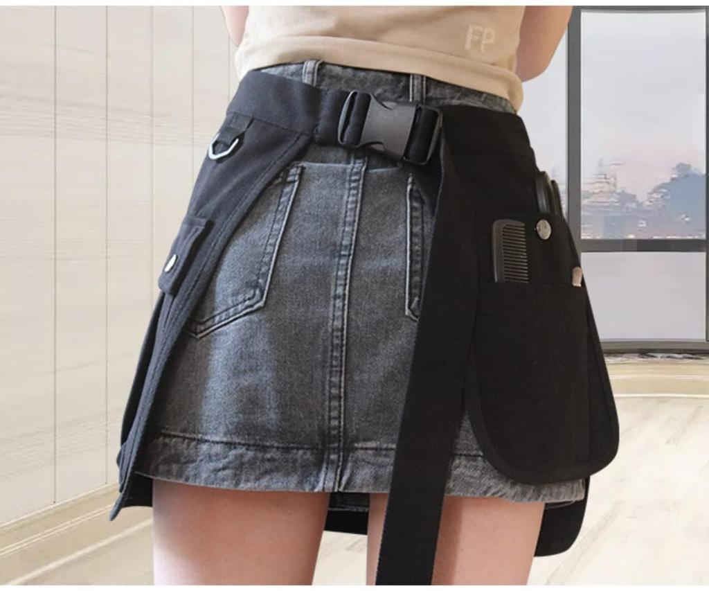 Stylish and Cute Cafe Apron, Short Apron, Half-length Apron with Pocket, Plain Apron, Waist Wrap, Waterproof and Stain-resistant, Simple Apron for