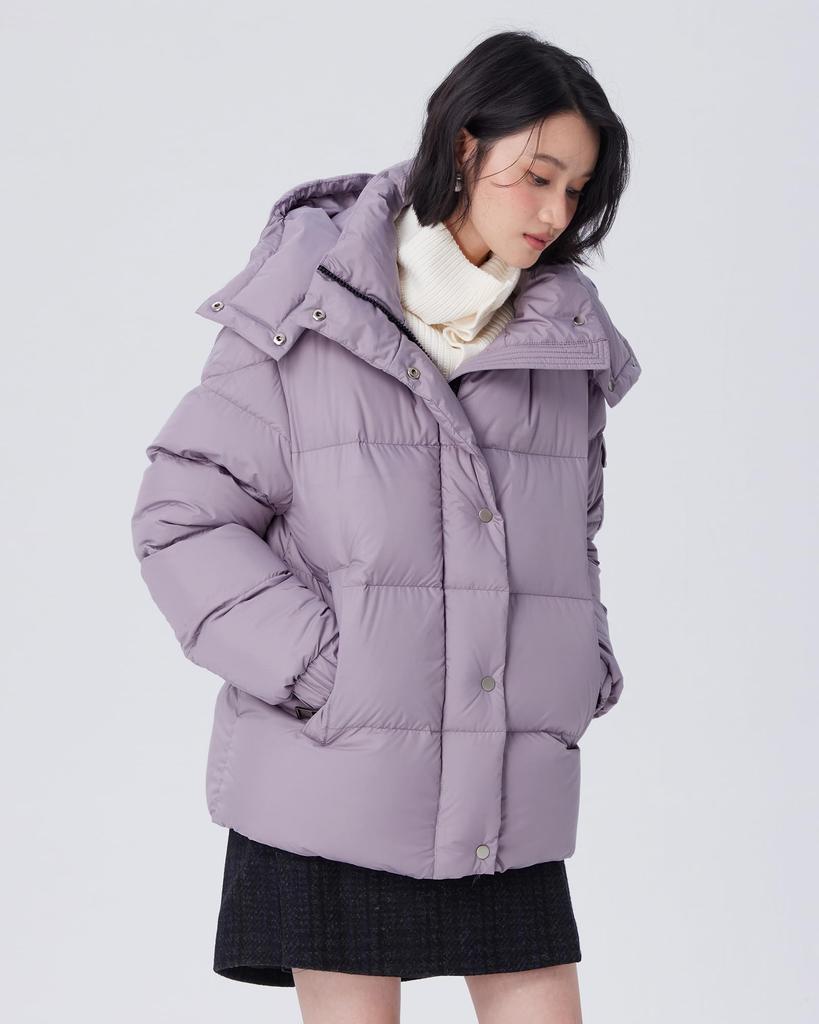 Umo Down Short Cold Loose Plus Sizes Size M Women's Coat, Length, Hooded, Outerwear, Warm, Protection, Lightweight, Waterproof, Fit, Available, Cute,