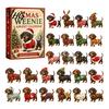 Kids Party Favors 2026 Christmas Dachshund Advent Calendar, 3D Countdown Collectible Ornament Set Holiday Box with 24 Mini Dog Figures, Gift