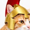 Knight-Design Cats Headpiece, 3D Printed Costume Helmet with a Sanded Paintable Surfaces for Photos and Cosplay