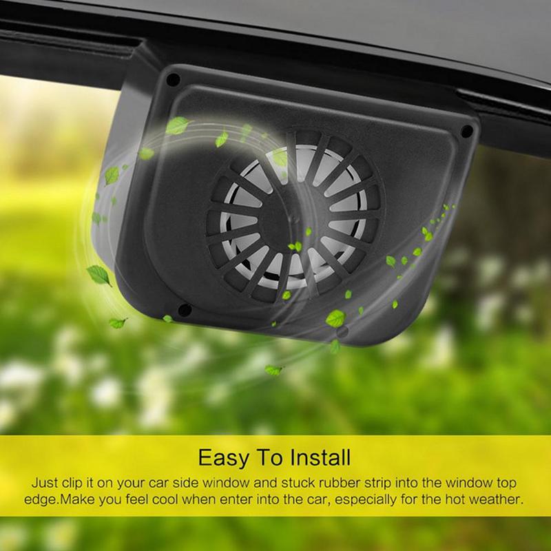 Car Fan Solar Window Air Vent Cooling Windshield Auto Ventilation Radiator Fan System Exhaust Cooler