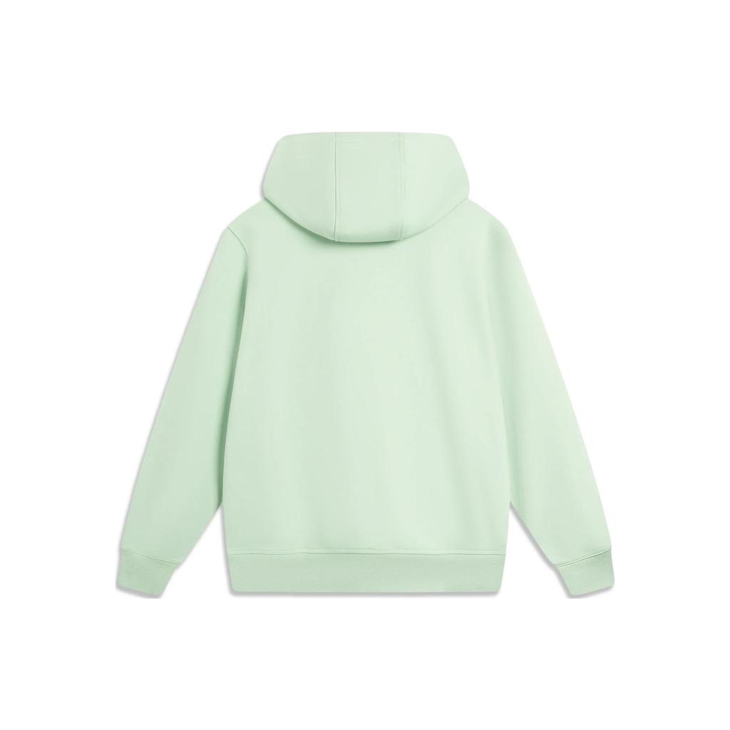 Li Ning China Color Series Solid Loose Pullover Hoodie Unisex hoodies Bamboo-Green AWDT963-1