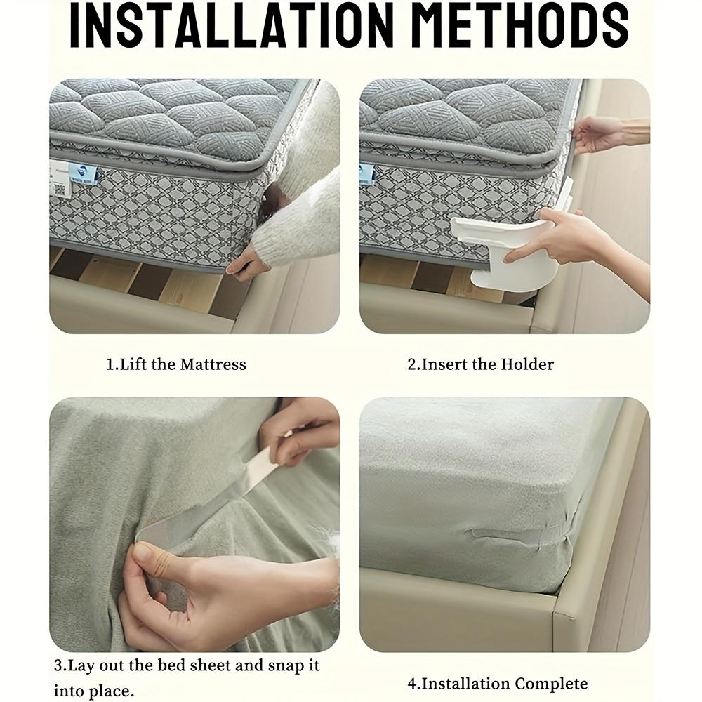 4-piece Set of Household Invisible Bed Sheet Fixing Clips, Multifunctional Clips Can Firmly Fix Bed Sheets