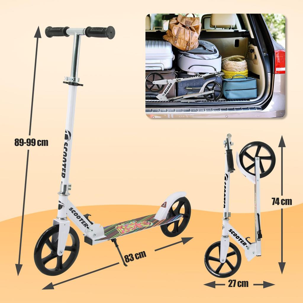 Koloběžka Tenboom Kickboard pro dospělé a děti Železná nožní brzda skládací typ 3 úrovně seřízení Stojící motocykl Oslava dárek Dárek pro