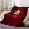 Coperta in Flanella con Emblema AS Roma, Morbido Poliestere, Design Moderno, Per Tutte le Stagioni, per Campeggio, Viaggi, Regali per Feste o Compleanni