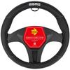 MOMO Carbon Steering Wheel Cover for Kei Compact and Size S BLACK with White MOMO Cars, Cars, Minivans, (36.5-37.9cm) (MATTE CARBON-WHITE logo)