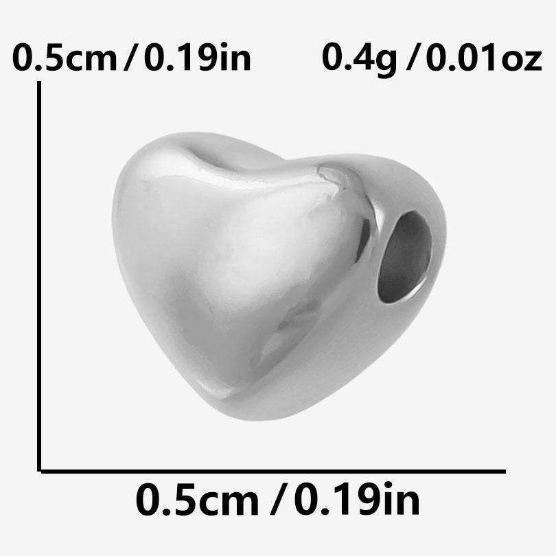 High Quality Irregular 304 Stainless Steel Beads For Jewelry Making Supplies No Fade Waterproof Moon Heart Star Bead Accessories