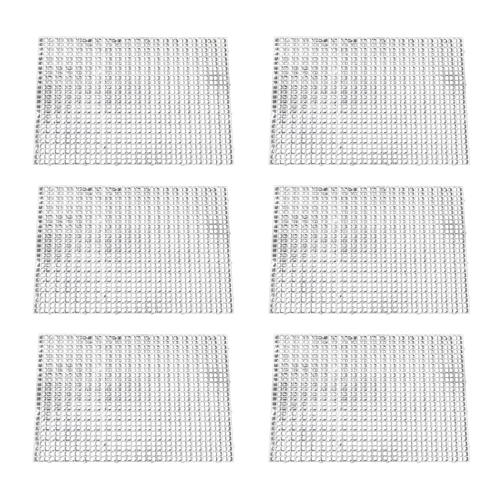 

6 шт. акваріуми роздільники пластикові сітки акваріуми яйце ящик розсіювач світла акваріум роздільник фільтр нижня ізоляційна дошка 30*30cm білий