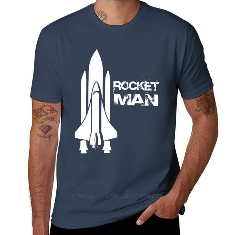 brand tshirt Unisex Rocket Unisex White TShirt anime clothes sweat shirt custom t shirts plain t shirts Unisex cotton teeshirt