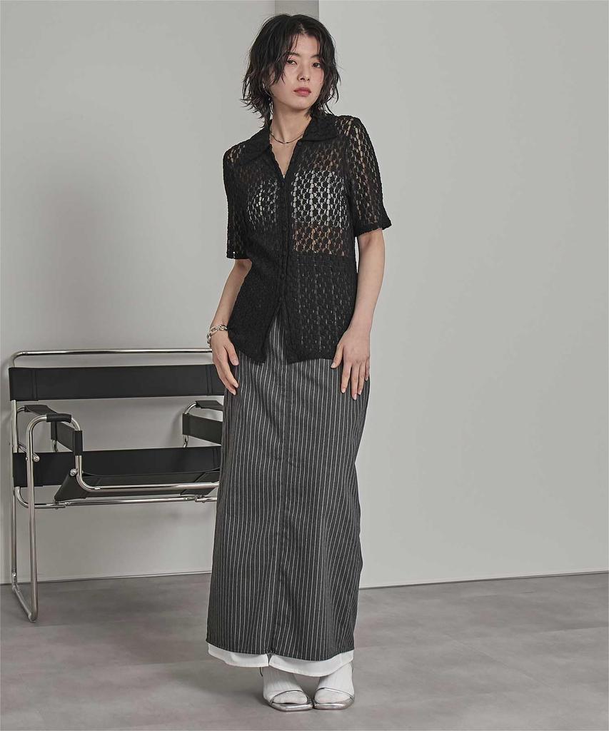 Miette Collared Lace Short Sleeve Top Free Black Women's RFJR2168, Size,