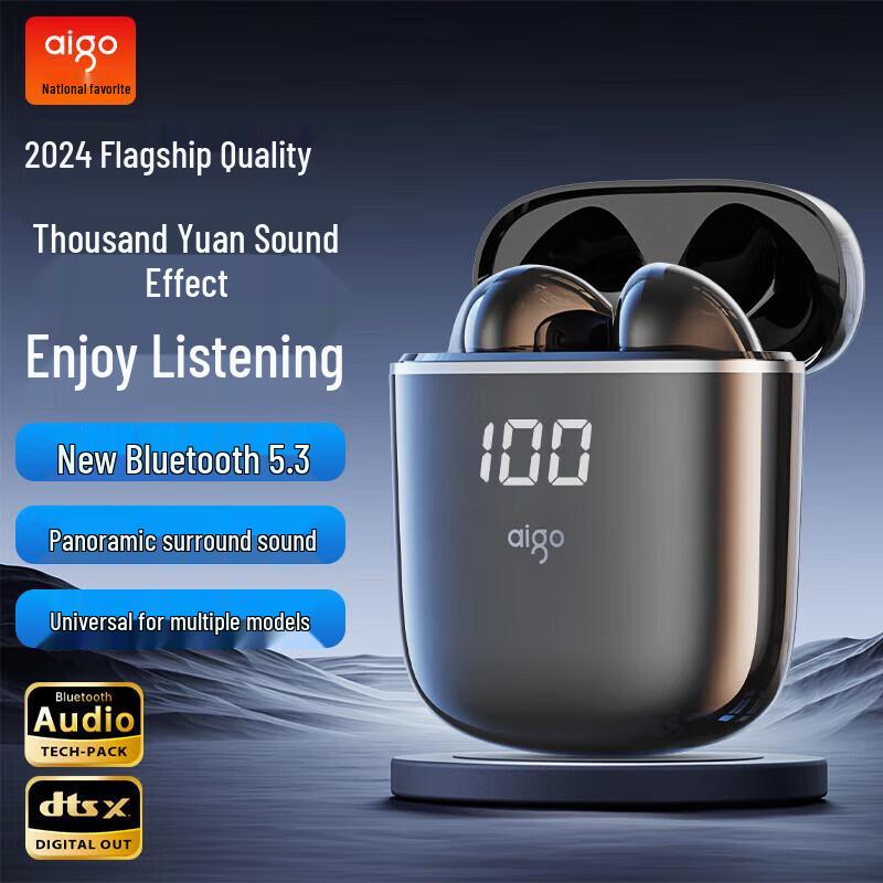 

Aigo Half-in-ear Wireless Bluetooth Earbuds T90