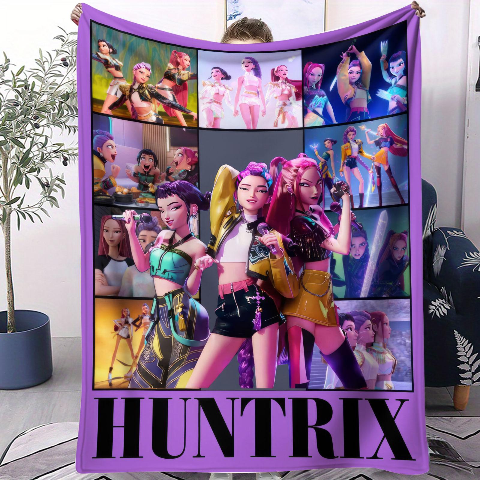 

K Pop Demon Hunters Blanket Cloud Plush Soft Warm Flannel Throw Blanket for Home Travel Bed Cover Camping Office Novelty Gift 70x100cm(28x40inch)