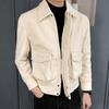 Giacca in velluto a coste casual da uomo autunno, vestibilità slim