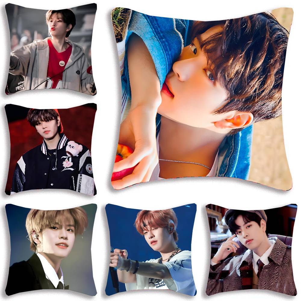 Seungmin Kpop Boy Pillow Case Square Pillow Bedroom Sofa Leisure Comfort Cushion Car Living Room Home Decoration