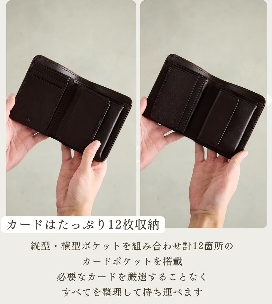 [AW] Men's Leather Bifold Wallet, Large Capacity, AP-019 (Black)