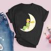 1pcs Little Prince Print Tee Women Tshirts Harajuku Tshirt Girl 2000s Clothing Kawaii Print T Shirt for Women Daily Streetwear