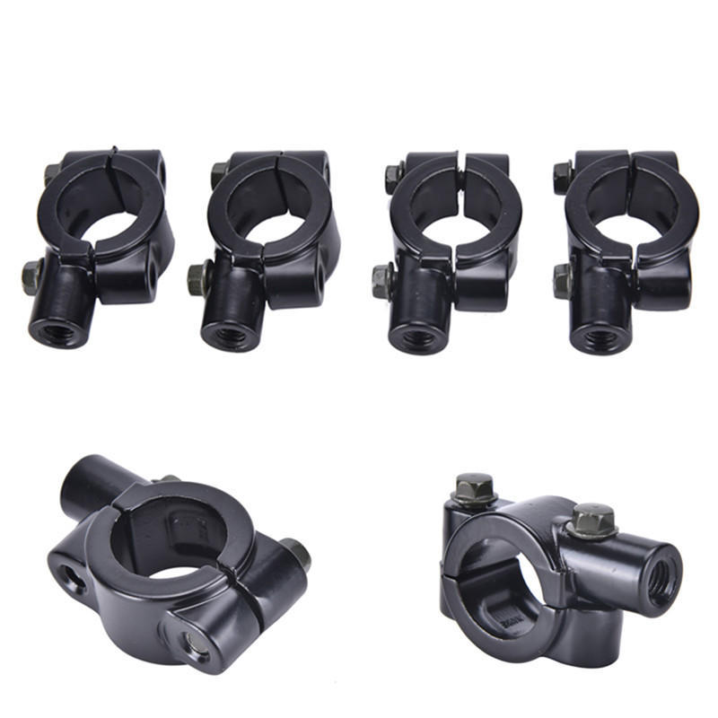 Motocykl zpětný držák zrcátka držák držáku svorky základna 8 mm 10 mm 7/8" černý hliníkový univerzální motocyklový nástroj