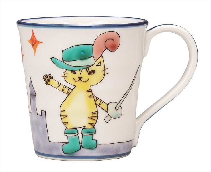 Kutani Ware Iwataya Mug - Cat In Boots K9-967