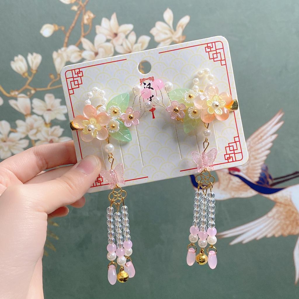 Children's Hanfu Hair Clip Ancient Hair Clip Step Shake Super Fairy Ancient Hair Clip Little Girl Fringe Chinese Style Hair Clip