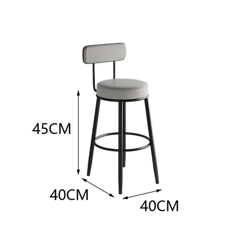 Nordic Modern High Backrest Bar Stool for Home & Coffee Shop