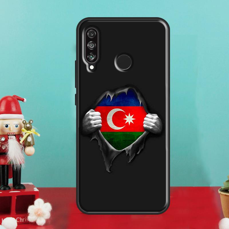 Azerbaijan Flag Coat of Arms For Huawei Nova 10 9 SE 12i 12s 11i 8i Y90 Y60 Y70 Y72 Y73 Y61 Y91 P30 P40 Lite P60 Pro Case