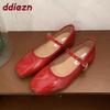 Fashion Silver Footwear Summer Spring Women Ballet Flats Dance Shoes Female Shallow Fashion Buckle Strap Ladies Flats Mary Janes Shoes