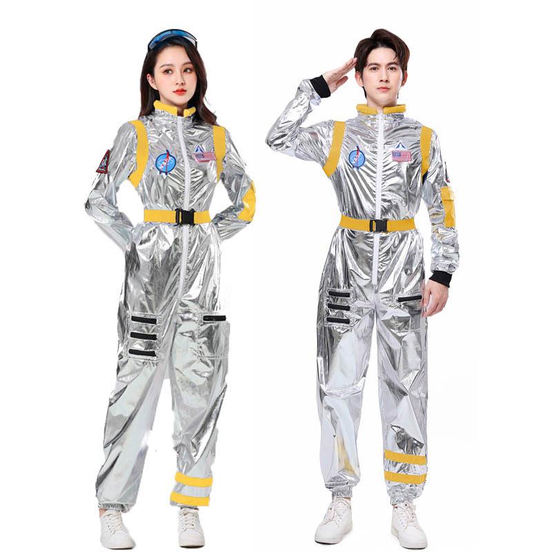 Halloween Astronaut Raumanzug Silber Body Unisex Erwachsene Kostüm