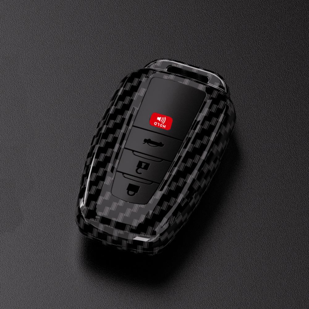 

Abs Carbon Fiber Car Key Cover For Toyota Camry Prius Corolla C-Hr Chr Rav4 Avalon Land Cruiser Prado Remote Fob