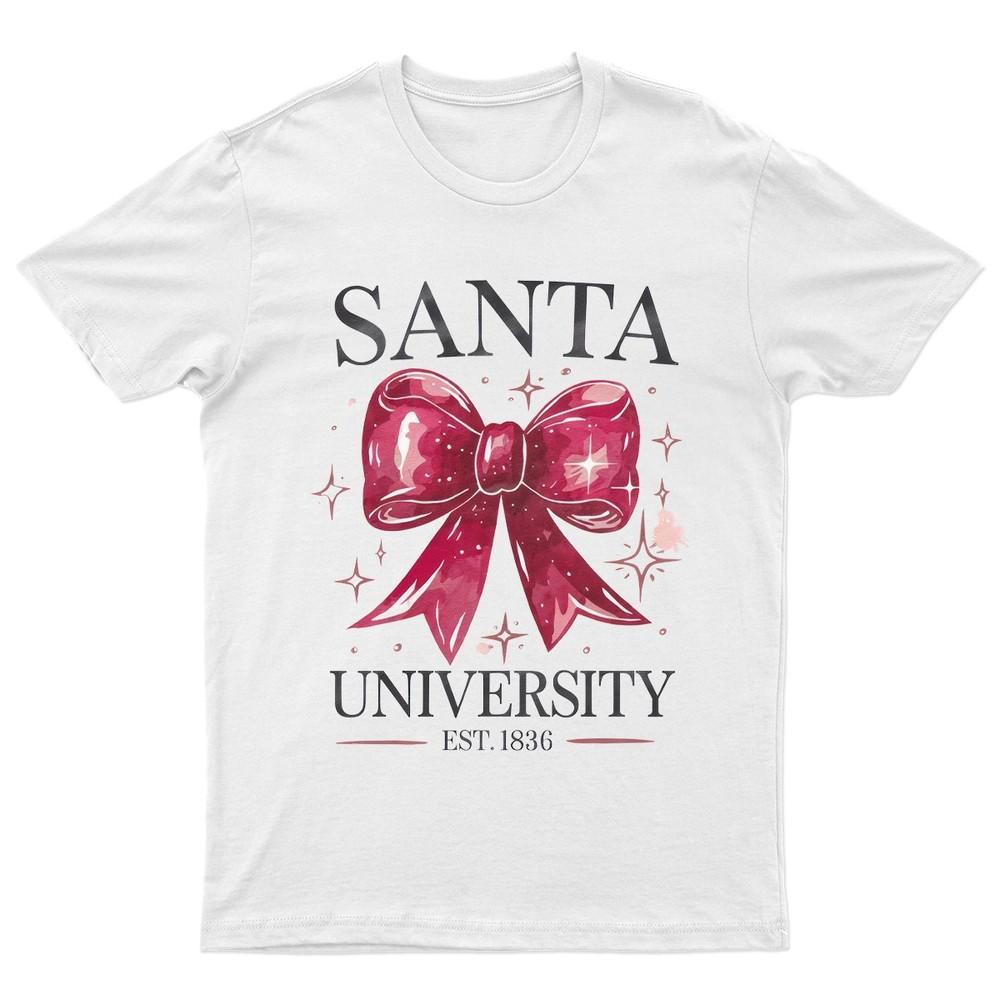 

Santa University Est 1836 TShirt Unisex Gift Retro Funny Womens Vintage Mens Unisex T-Shirt XL