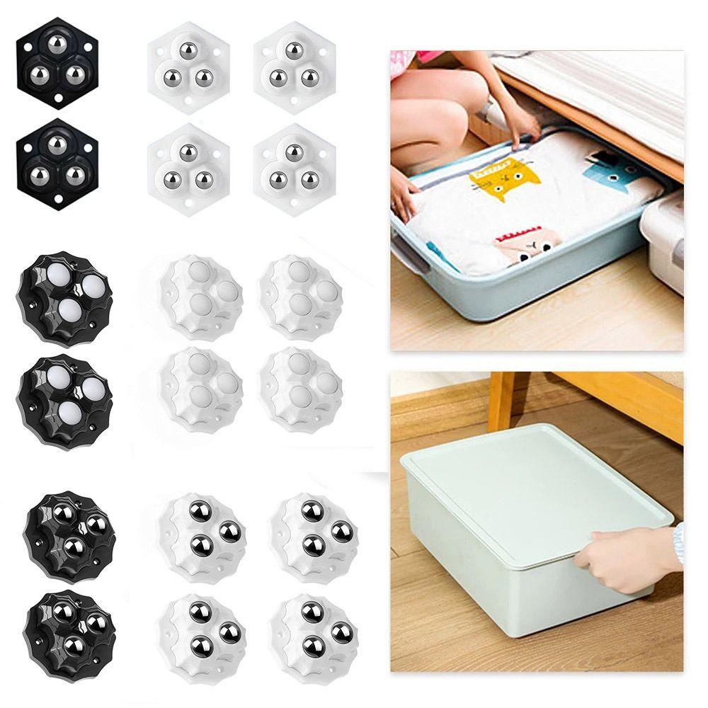 

4 шт. самоклеящиеся универсальные колеса для тяжелых условий эксплуатации с 3 бусинами шкив мини-универсальный шкив для мебели