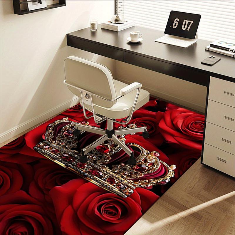 Royal Crown Chair Mat: Office Carpet, Oversized Rug for Home Decor, Sofa Mat, Gift Idea for Any Room