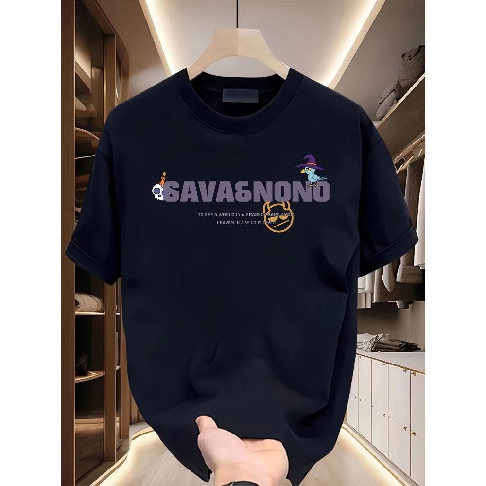 

Мужская футболка из плотного 100% хлопка с графическим принтом, легкая и дышащая, удобная, повседневная одежда, модная, машинная стирка XXXXXL