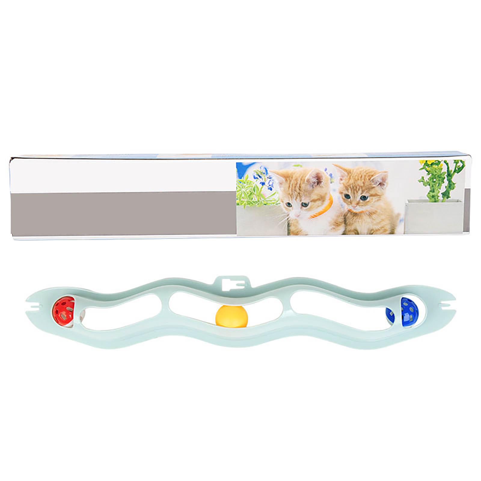 

Интерактивная игрушка-трекбол - Настенная игрушка для кошек на присоске с 3 развлекательными шариками для котят и кошек в помещении One Size синий