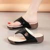 Thick bottom clip toe flip-flops summer new non-slip beach splint cool slippers large size