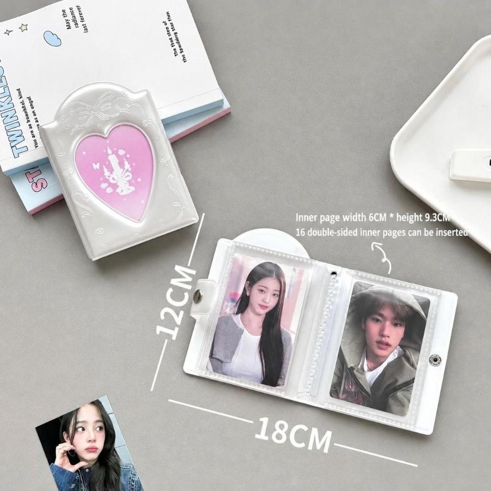32 Pockets Photocard Binder Album 3 Inch Kpop Photo Card Book Holder Mini Photo Album