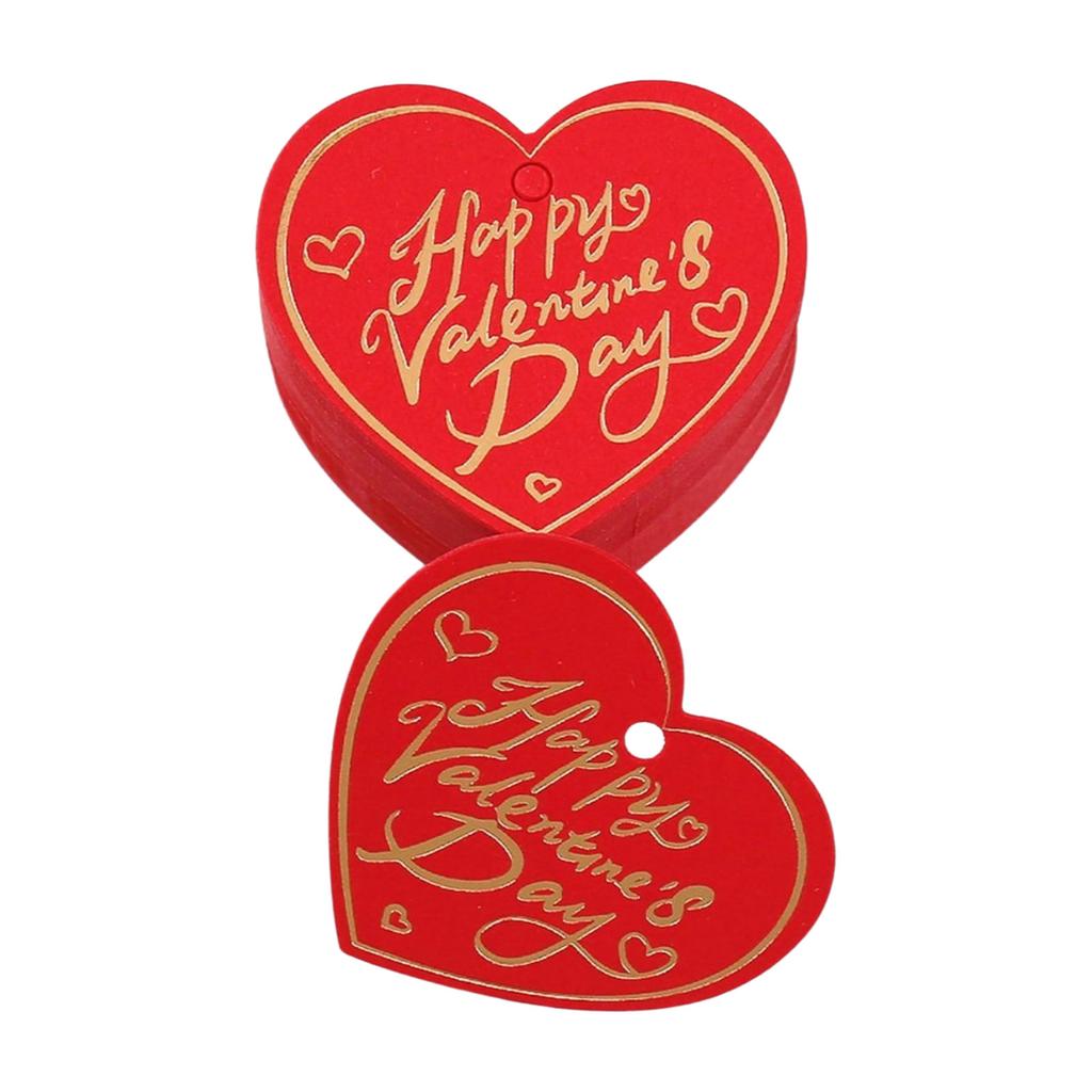 Pack Of 100 Elegant Heart/Round Labels for Valentine's Day Presents and Surprises Decorative Couple Gift Embellishments