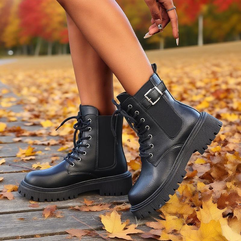 Martin Boots Women s Shoes New Thick-soled Ankle Boots Plus-size Outerwear Women s Boots 36 2657₽