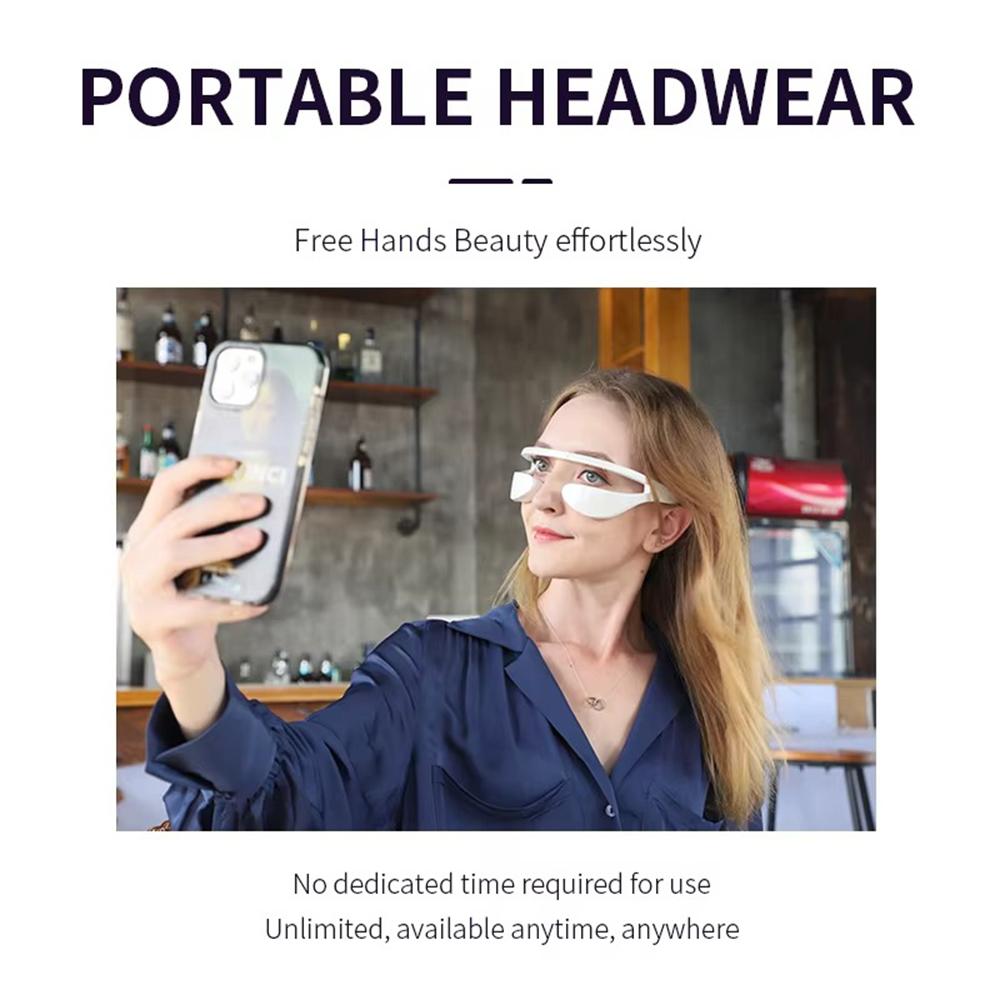 EMS Eye Bag Massager 3D LED Red Light Therapy Beauty Micro-Current Eye Care Massager Fatigue Relief Wrinkle Dark Circle Removal