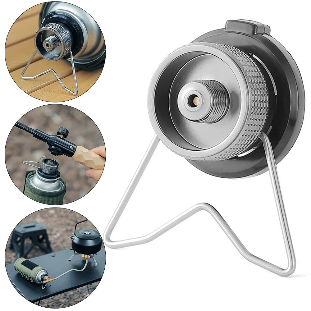 Portable Gas Stove Adapter Aluminum Alloy Gas Tank Adapter Lightweight Gas Tank Conversion Head Compact for Outdoor Cooking
