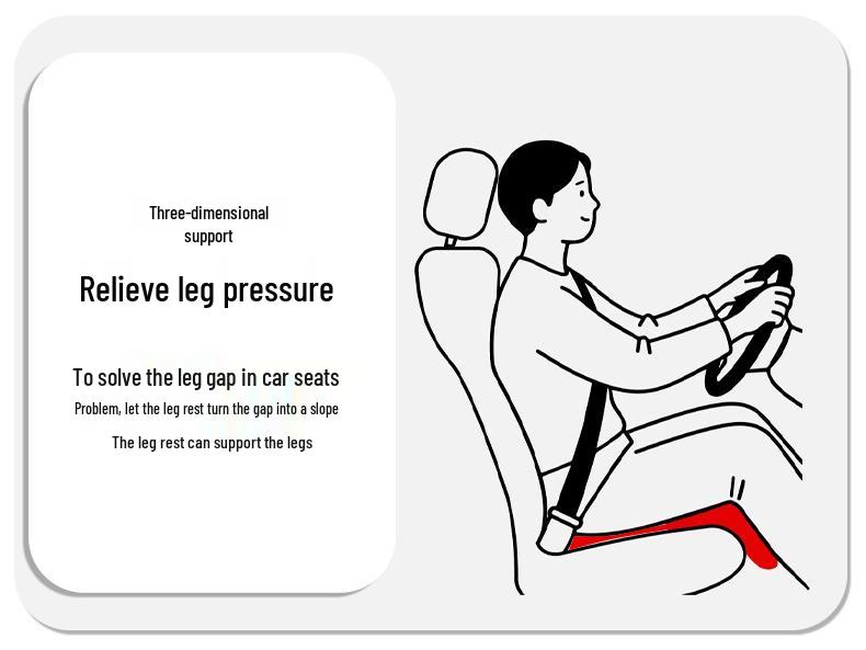 Multifunktionales perforiertes belüftetes Autositzkissen mit atmungsaktiver Beinauflage und Memory-Schaum-Stütze.