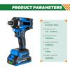 300N.m Brushless Electric Drill Screwdriver 1/4 Inch Cordless Handheld Electric Impact Wrench Portable Repair Power Tool