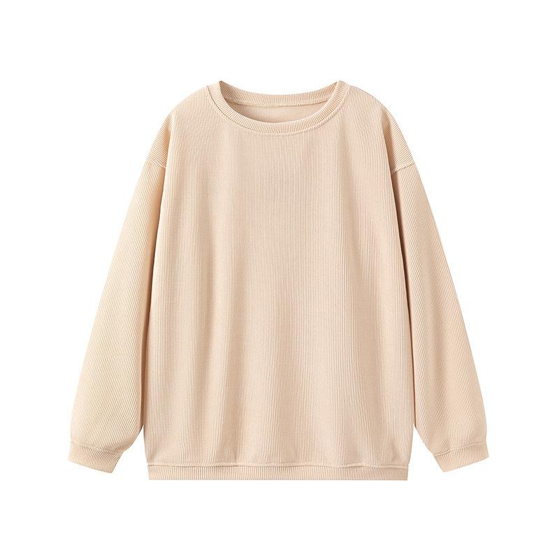 

Casual Pink Corduroy Long Sleeve Blouse with Ruffled Collar and Cuffs, Loose Fit Women s Top in Multiple Colors 2XL абрикосовый