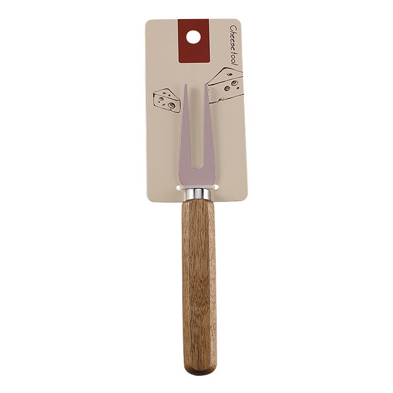 Käse- & Steakmesser-Set mit Griff aus Akazienholz und Antihaft-Edelstahlklinge