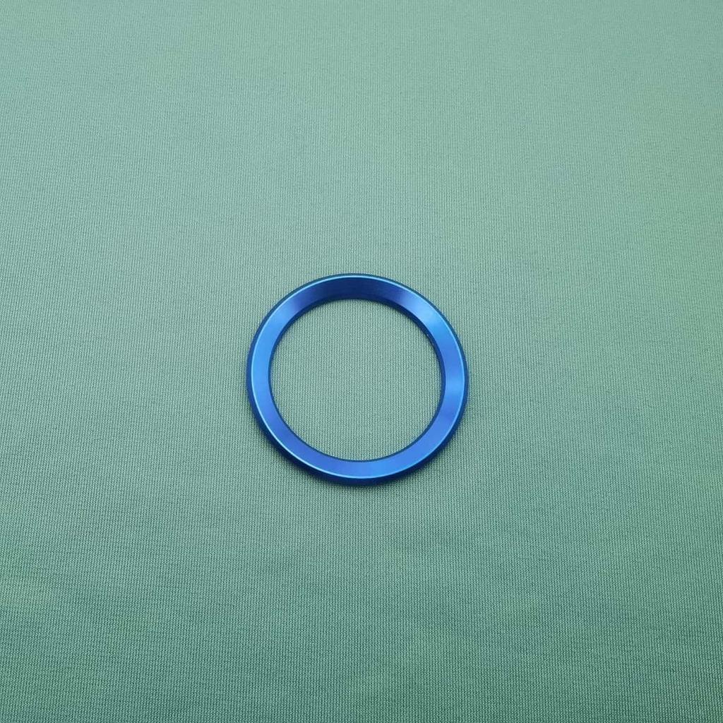 1Pc 3D Aluminum Car Steering Wheel Front Rear Black Emblem Badge Surrounding Ring Sticker for 45mm Logo/74mm Logo/82mm Logo