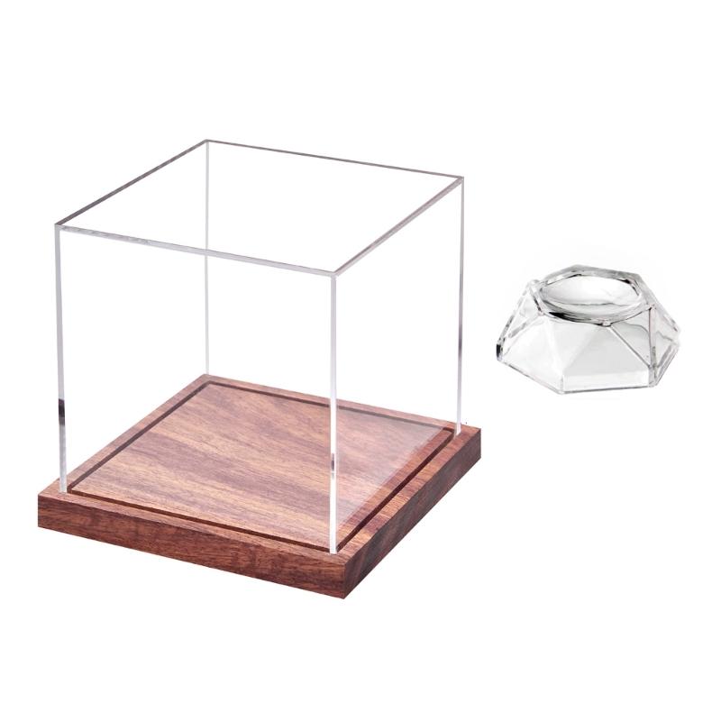 

Прозрачные кубики Подставка для бейсбольного мяча с автографом Прозрачная коробка-витрина для коллекционирования