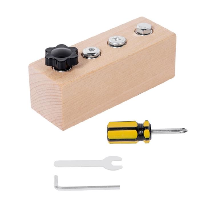 

Early Learning Construction Wood Metal Screw Blocks For Kids Creative Assembly And Practical Life Skills