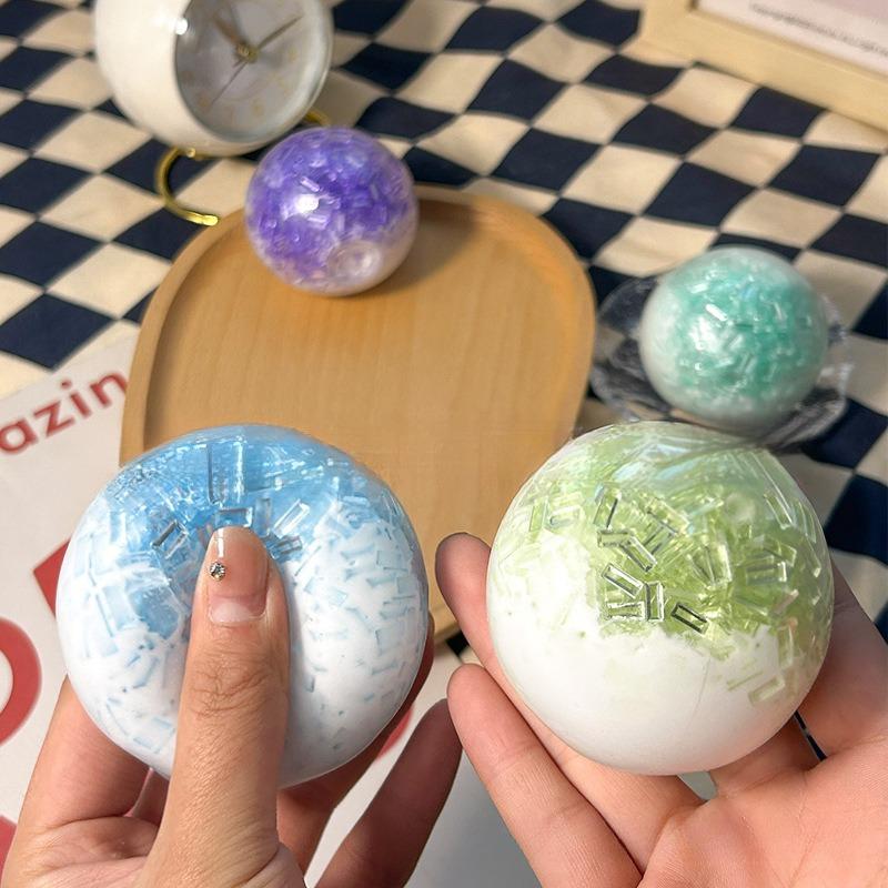 Squishy Slow Rising Crushed Ice Handmade Ball | Stress Relief Sensory Fidget Toy for Anxiety ADHD Autism Kids Adults