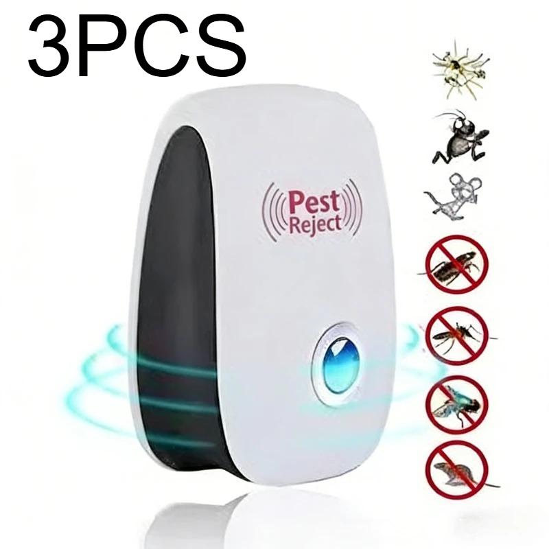 3PCS Powerful Ultrasonic Pest Repeller Safe Electronic Insect Control Effective Against Mosquitoes Rats Cockroaches Family Pests 4
